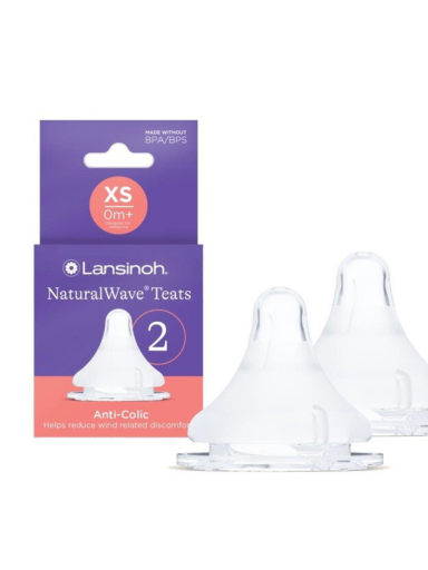 Itin lėto pratekėjimo žindukas, XS (0m+), 2vnt. NaturalWave®, Lansinoh
