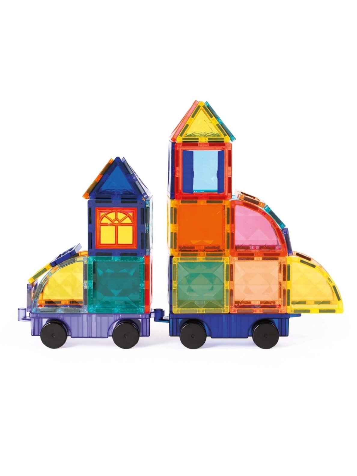 Magnetic construction set Vehicles, 63 pieces, LUDI