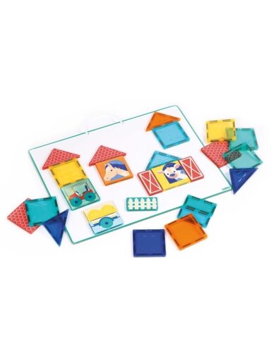 Magnetinis konstruktorius su lenta, 27 dalys, LUDI