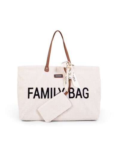 Mamos krepšys Family Bag, Childhome (Teddy Off White) Mamos krepšys Family Bag, Childhome (Teddy Off White)