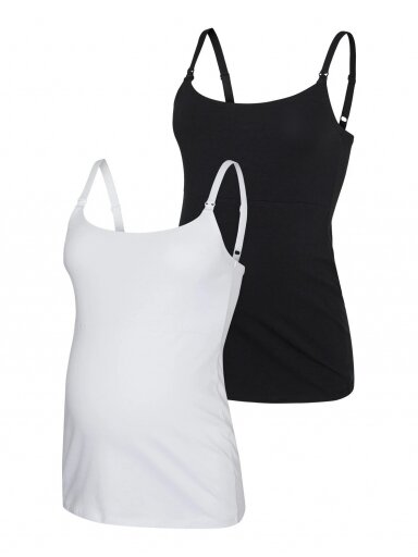 Nursing top MLKERRIE 2pcs, Mama;licious (Black/white) Nursing top MLKERRIE 2pcs, Mama;licious (Black/white)