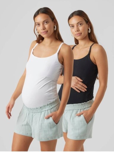 Marškinėliai maitinančioms ant petnešėlių, MLKERRIE 2vnt, Mama;licious (Juoda/balta) Marškinėliai maitinančioms ant petnešėlių, MLKERRIE 2vnt, Mama;licious (Juoda/balta)