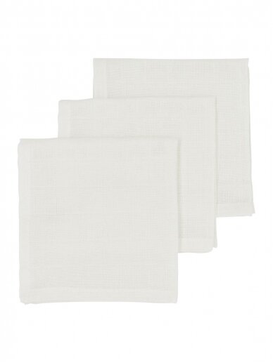 Muslin diapers set, 3 pcs. 30x30, Meyco Baby (uni white) Muslin diapers set, 3 pcs. 30x30, Meyco Baby (uni white)