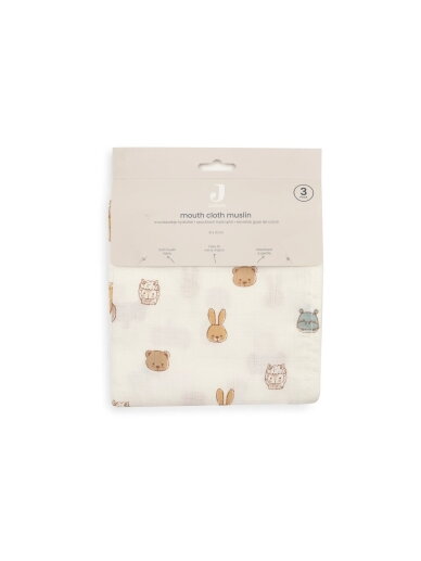 Muslin diaper set, 3 pcs. 31x31, Jollein (Kopija) 2