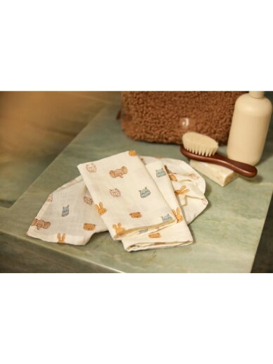 Muslin diaper set, 3 pcs. 31x31, Jollein (Kopija) 3