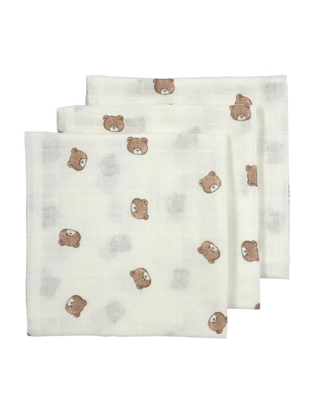 Meyco Muslin Cloths Bear Multicolor, 70x70 cm, 3 pcs Meyco Muslin Cloths Bear Multicolor, 70x70 cm, 3 pcs