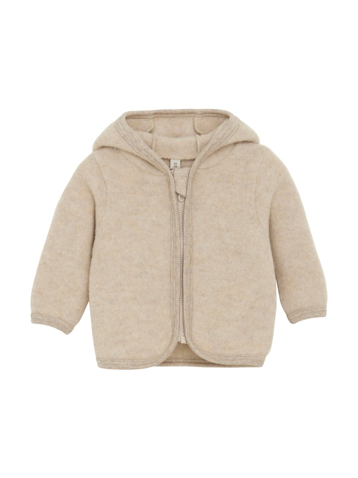 Wool Cardigan for Babies, Huttelihut (Beige) Wool Cardigan for Babies, Huttelihut (Beige)