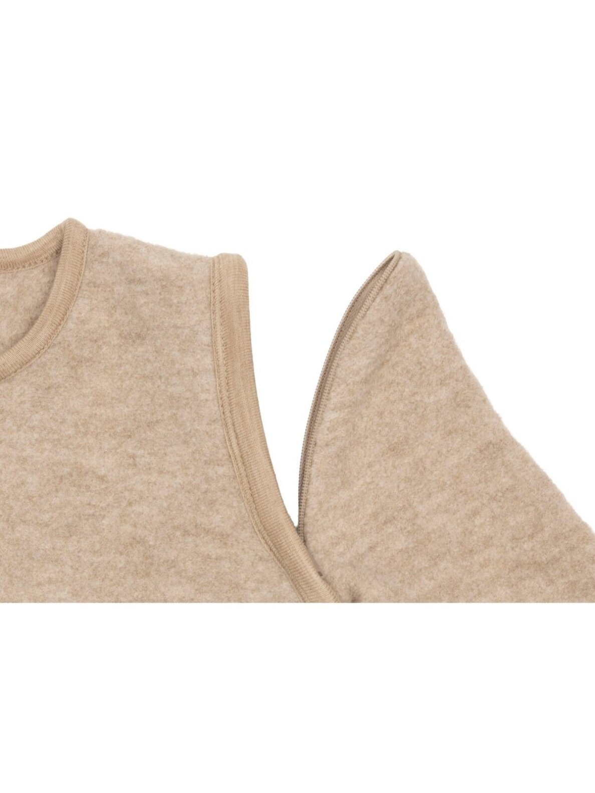Merino Wool Sleeping Bag with Removable Sleeves 60 cm, TOG 2.0 - 2.5, Jollein, (Natural) 2