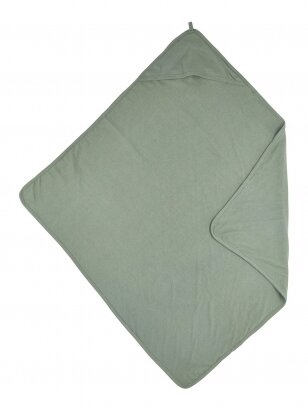 Muslin cotton towel for baby, 80x80cm, Meyco Baby, Jersey, Forest Green
