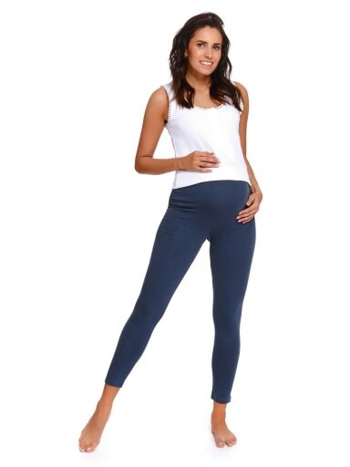 Cotton maternity leggings by DN (dark blue)