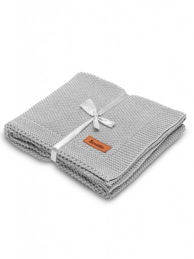 Knitted Blanket, 80x100, by Sensillo (grey)