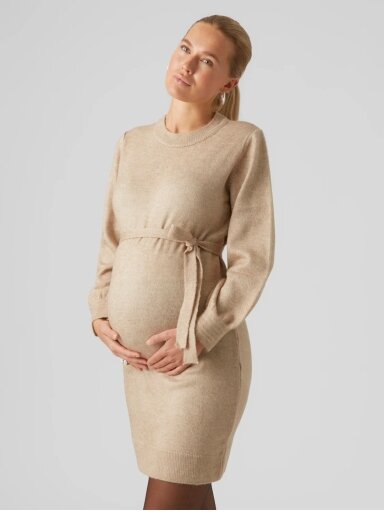 Megzta suknelė, Mama;licious (smėlio)