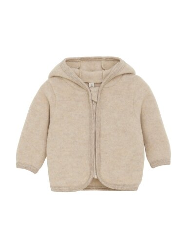 Merino vilnos megztukas su gobtuvu HUTTEliHUT (Beige) Merino vilnos megztukas su gobtuvu HUTTEliHUT (Beige)