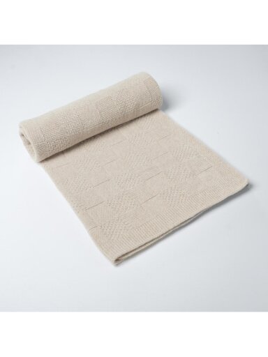Merino vilnos pledas, Vilaurita, 80x100 (smėlio) Merino vilnos pledas, Vilaurita, 80x100 (smėlio)