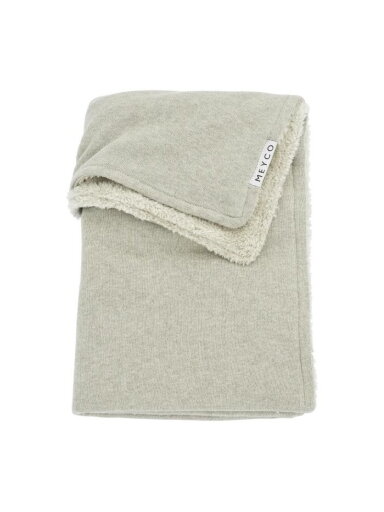 Meyco pledas Knit Basic Teddy, Sand Melange, 100x150 cm