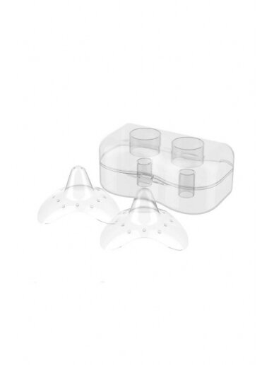 Silicone nipple shield in a box 2 pcs. Size S, BabyOno 1 Silicone nipple shield in a box 2 pcs. Size S, BabyOno 1