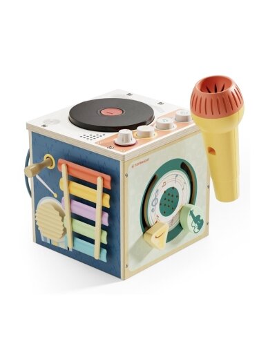 Wooden Music Activity Cube, Top Bright Wooden Music Activity Cube, Top Bright
