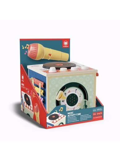 Wooden Music Activity Cube, Top Bright 2 Wooden Music Activity Cube, Top Bright 2
