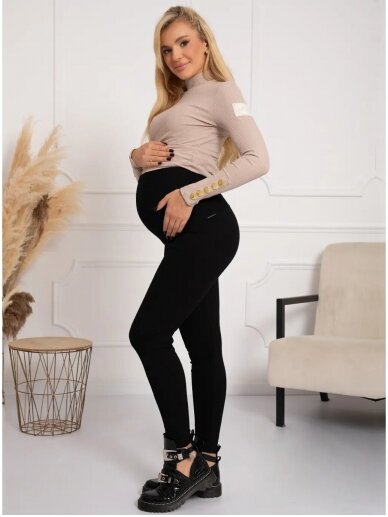 Warm maternity leggings, Mommy (beige)