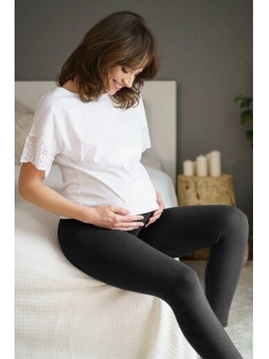 Cotton maternity leggings by DN (black) 2