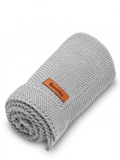 Knitted Blanket, 80x100, by Sensillo (grey) 2 Knitted Blanket, 80x100, by Sensillo (grey) 2