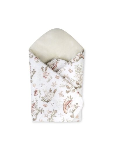Cotton Baby Wrap 75x75 cm, Forest’s Gifts Beige, Sensillo