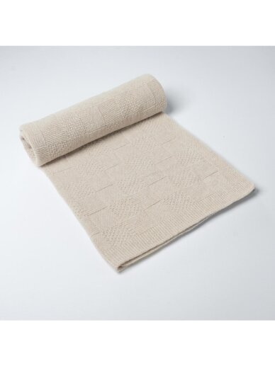 Merino vilnos pledas, Vilaurita, 80x100 (smėlio) Merino vilnos pledas, Vilaurita, 80x100 (smėlio)