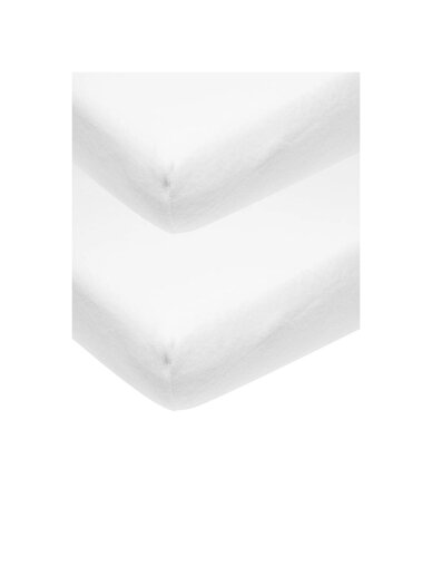 MEYCO BABY Molton Stretch apsauginė paklodė, balta, 40x80/90 cm, 2 vnt. MEYCO BABY Molton Stretch apsauginė paklodė, balta, 40x80/90 cm, 2 vnt.