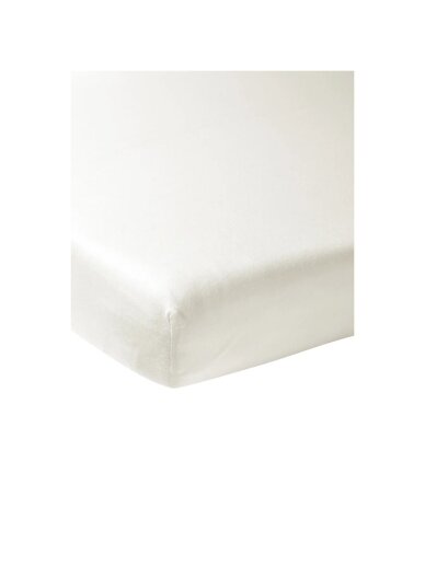MEYCO BABY Fitted Sheet Jersey, 75x95 cm, Offwhite MEYCO BABY Fitted Sheet Jersey, 75x95 cm, Offwhite