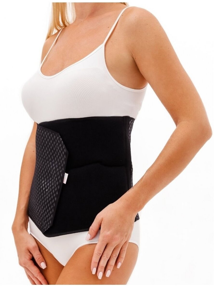 Medical post-operative belt, Elast 9901 Air, by Tonus (black) 1 Medical post-operative belt, Elast 9901 Air, by Tonus (black) 1