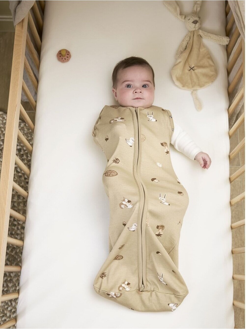 Sleeping bag-cocoon for baby 70 cm, TOG 0.3, Meyco Baby (Animal sand) 1 Sleeping bag-cocoon for baby 70 cm, TOG 0.3, Meyco Baby (Animal sand) 1