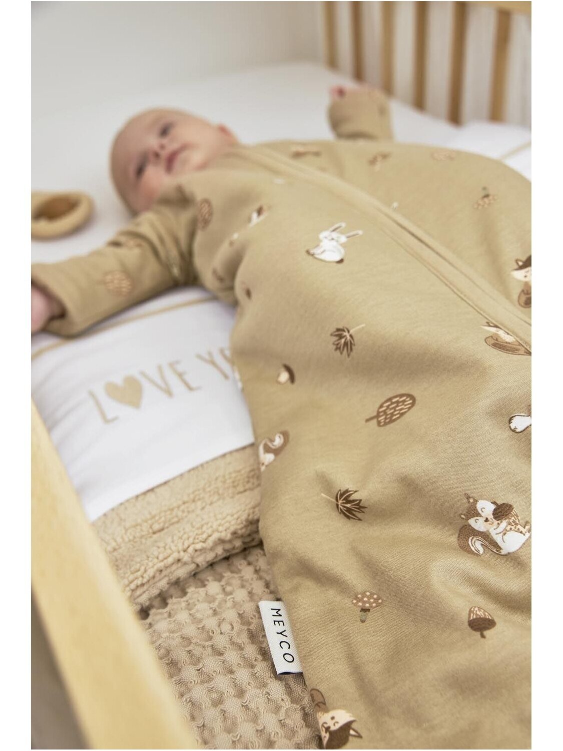 Sleeping bag for baby, Meyco Baby, 60cm, TOG 2.5 Forest Animal 2