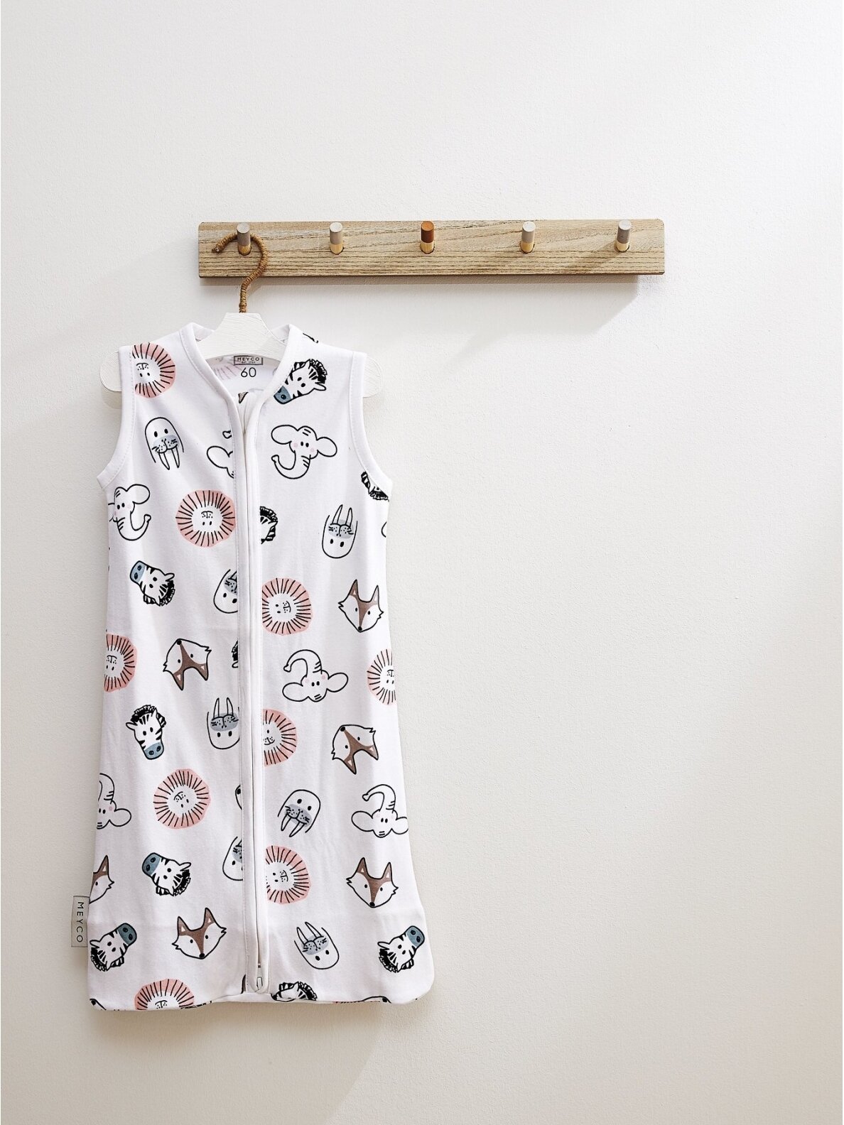 Sleeping bag for baby, by Meyco Baby, Animal, TOG 0.3, 60 cm. 2 Sleeping bag for baby, by Meyco Baby, Animal, TOG 0.3, 60 cm. 2