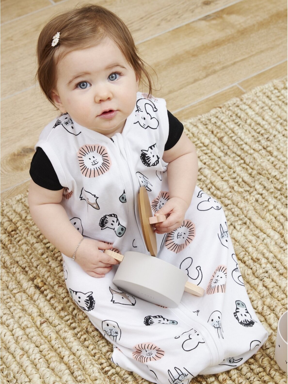 Sleeping bag for baby, by Meyco Baby, Animal, TOG 0.3, 60 cm. 3 Sleeping bag for baby, by Meyco Baby, Animal, TOG 0.3, 60 cm. 3