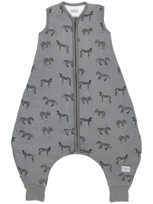 Baby sleep overall winter jumper, TOG 2.5, Meyco Baby, Zebra Animal (grey) 92 cm.