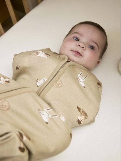 Sleeping bag-cocoon for baby 70 cm, TOG 0.3, Meyco Baby (Animal sand) 3 Sleeping bag-cocoon for baby 70 cm, TOG 0.3, Meyco Baby (Animal sand) 3