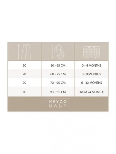 Sleeping bag for baby, by Meyco Baby, Stains, TOG 0.3, 90cm 5