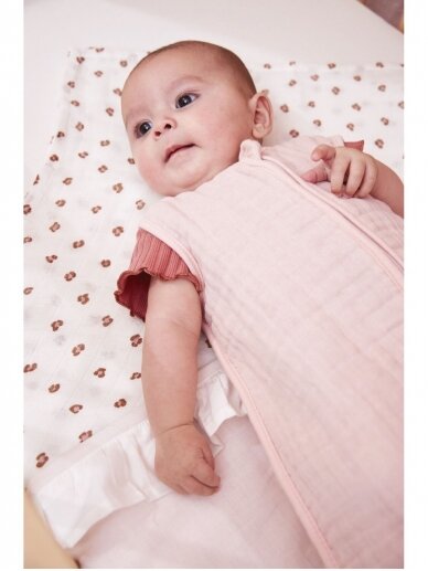 Muslin sleeping bag, TOG 0.5, 110cm, Meyco Baby Soft pink 1 Muslin sleeping bag, TOG 0.5, 110cm, Meyco Baby Soft pink 1