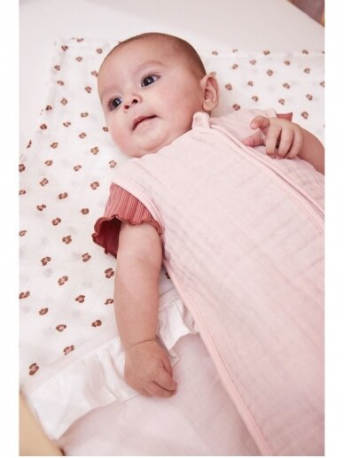 Muslin sleeping bag, TOG 0.5, 90cm, Meyco Baby Soft pink 1