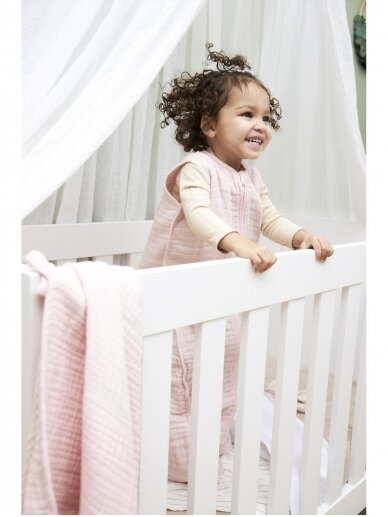 Muslin sleeping bag, TOG 0.5, 70cm, Meyco Baby Soft pink 2