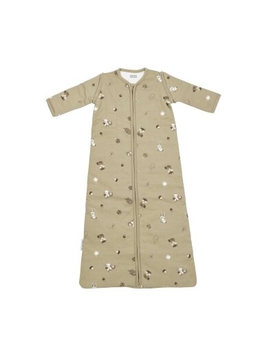 Sleeping bag with detachable sleeves 110 cm, TOG 2.5, Meyco (Forest Animals Sand)