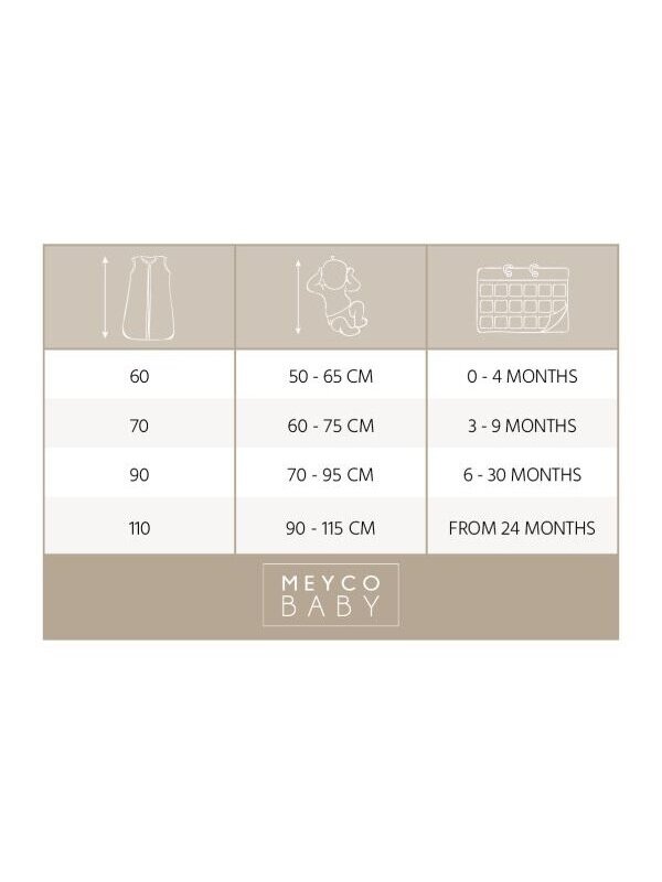 Sleeping bag for baby, Meyco Baby, 90cm, TOG 2.5 4