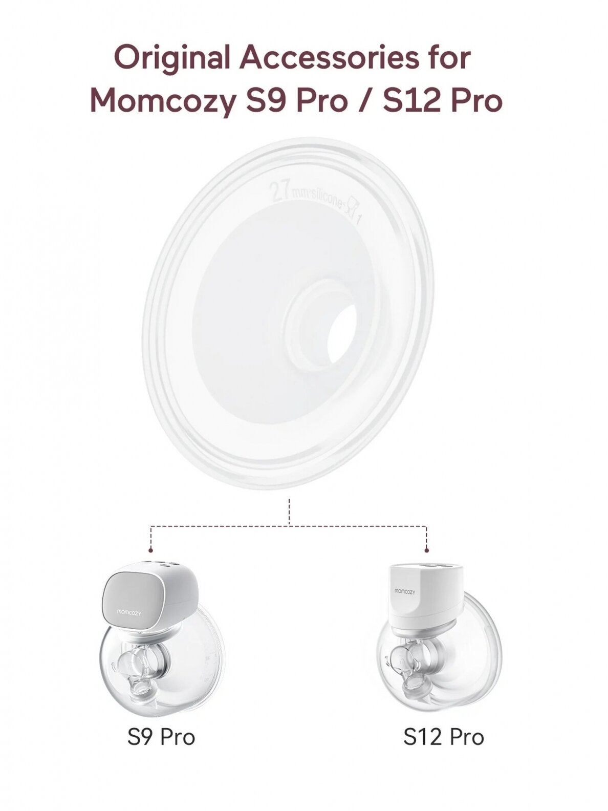 MOMCOZY pientraukio krūties gaubtelis 27 mm (viengubas), 1 vnt. 3
