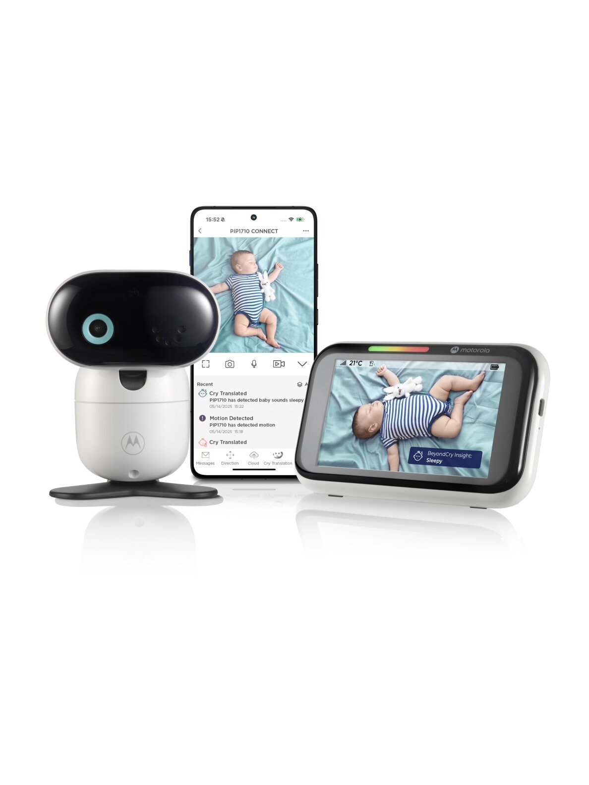 Motorola video auklė wi-fi AI programėlė 5" PIP1710C 6