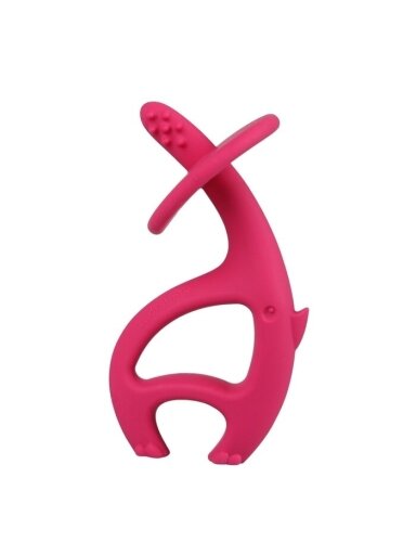 MOMBELLA kramtukas, Šokantis drambliukas 3 mėn+ (Dark Pink)