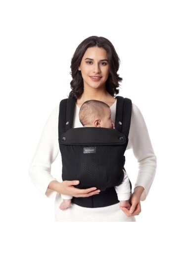 Momcozy ergonominė kūdikių nešioklė su tinkleliu (Juoda)