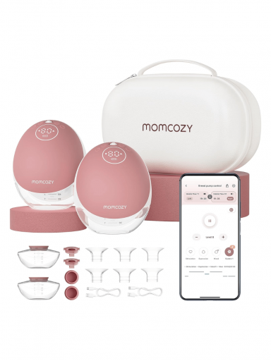 Momcozy Hands Free Breast Pump M9 - Double (pink)