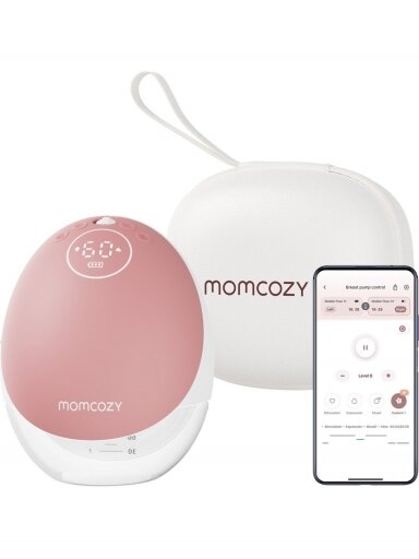 MOMCOZY M9 viengubas nešiojamas belaidis pientraukis (Rausvas)