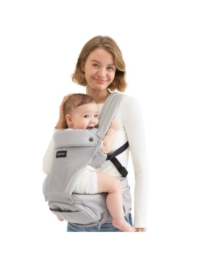 Momcozy nešioklė MOVE2FIT 2IN1 su klubų sėdyne, su tinkleliu (Pilka) 1 Momcozy nešioklė MOVE2FIT 2IN1 su klubų sėdyne, su tinkleliu (Pilka) 1