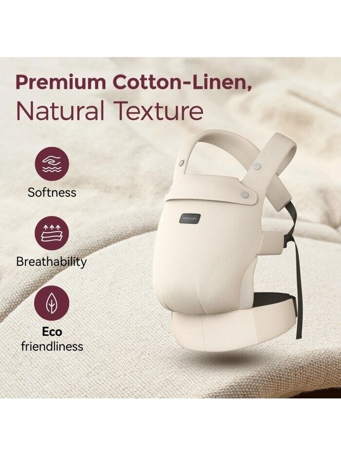 Momcozy ergonominė kūdikių nešioklė PUREHUG iš natūralaus lino (Light amber) 3 Momcozy ergonominė kūdikių nešioklė PUREHUG iš natūralaus lino (Light amber) 3